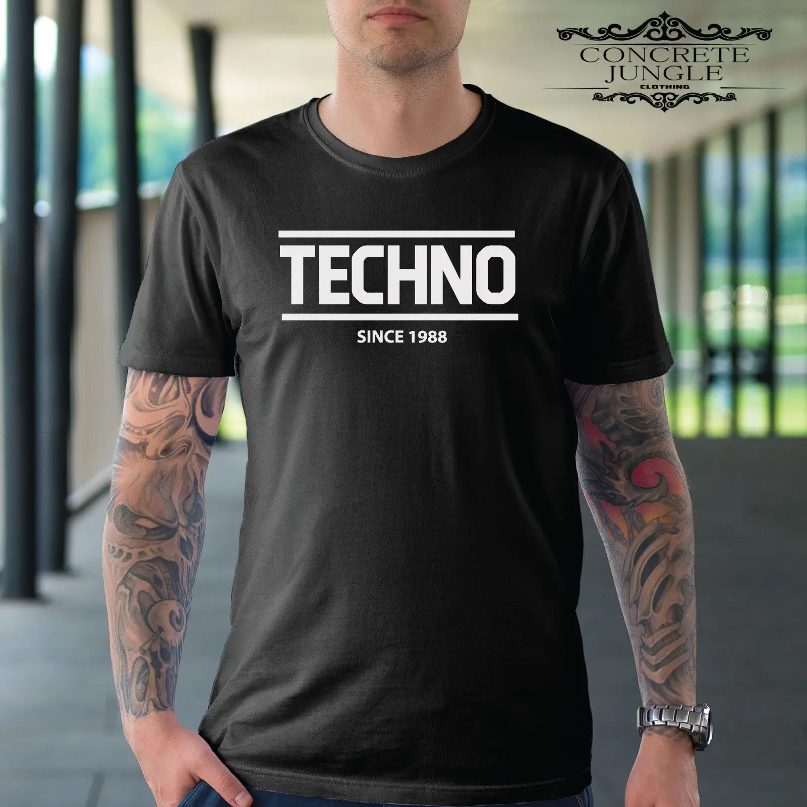 

TECHNO T SHIRT TECHNO SINCE 1988 MUSIC RAVE FESTIVAL TEE New T Shirts Funny Tops Tee New Unisex Funny Tops free shipping