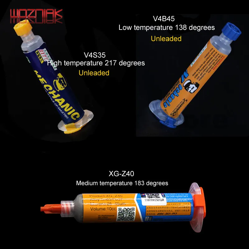 

MECHANIC Original Unleaded Solder Paste High Middle Low Temperature CPU NAND BGA IC Rework Tin paste Solder Welding Maintenance