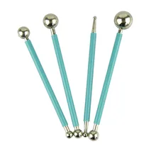 4 шт. формочки для печенья цветок сахарное Ремесло Металл моделирование мяча Набор DIY нержавеющая сталь Ручка для выпечки инструменты для украшения тортов из мастики C530