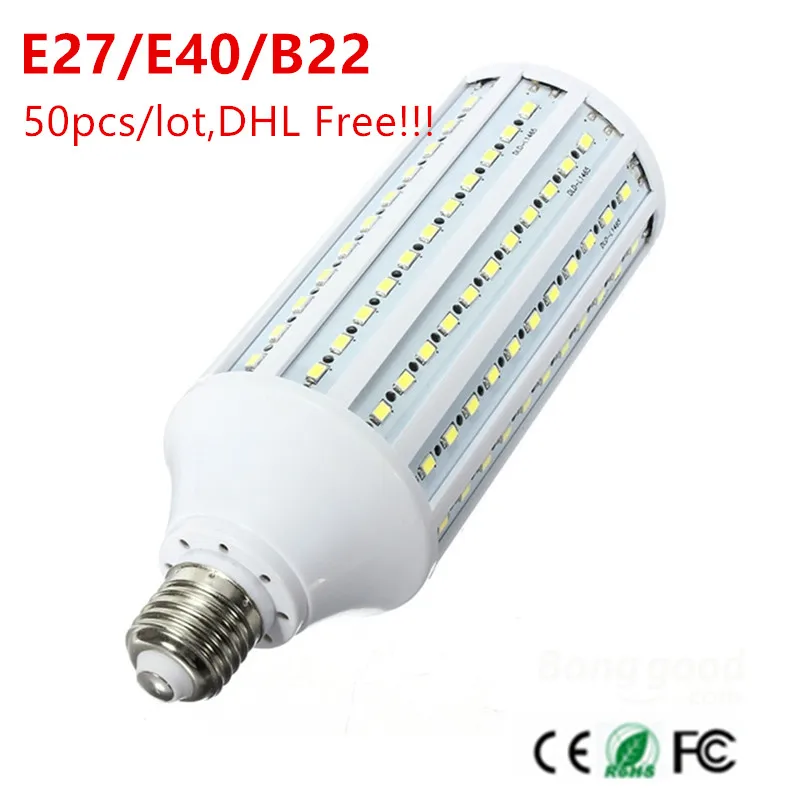 

20pcs/lot,50W LED Corn Bulb 165pcs SMD5730 B22 E27 E40 LED Bulb Light 360degree Warm White/Cold White AC85-265V DHL Free!!!
