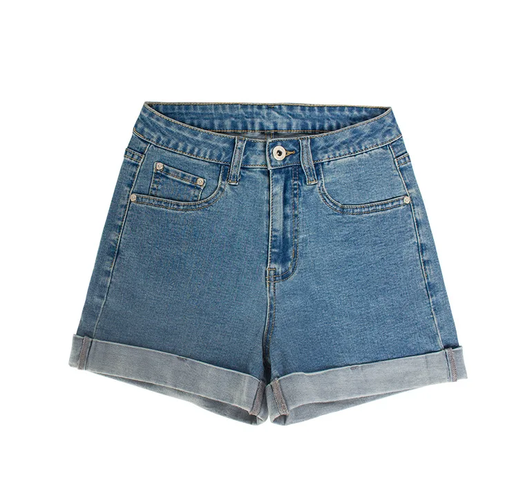Denim shorts women Europe and the United States trade volume trim pants spring and summer women's new high-waist jeans hem (16)