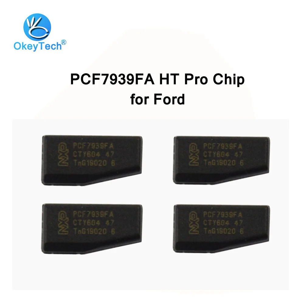 

OkeyTech 5pcs/lot Auto Car Key PCF7939FA 128-Bit Carbon Transponder Chip HT Pro For Ford Edge Fusion Ecosport Mustang Cobra MKZ
