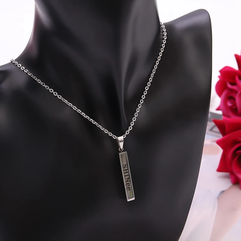 1 шт. модное ожерелье для мальчиков Kpop SHINee для женщин и мужчин Min Ho Onew Key Collares на день рождения для девочек и мальчиков модные ювелирные изделия