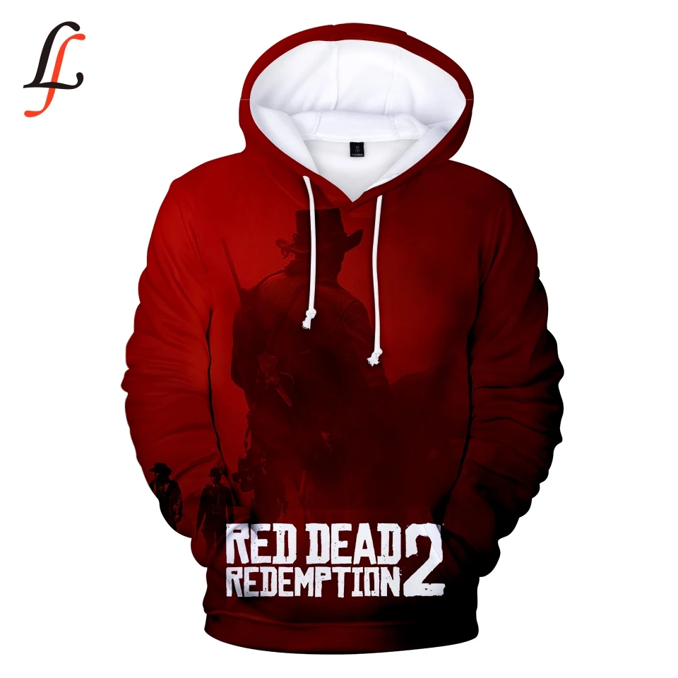 3D Red dead redemption 2 Hoodies Sweatshirt Fashion Pullover Cool Oversize Hoodies 2019 New Unisex Hoodies Cool Sweatshirt