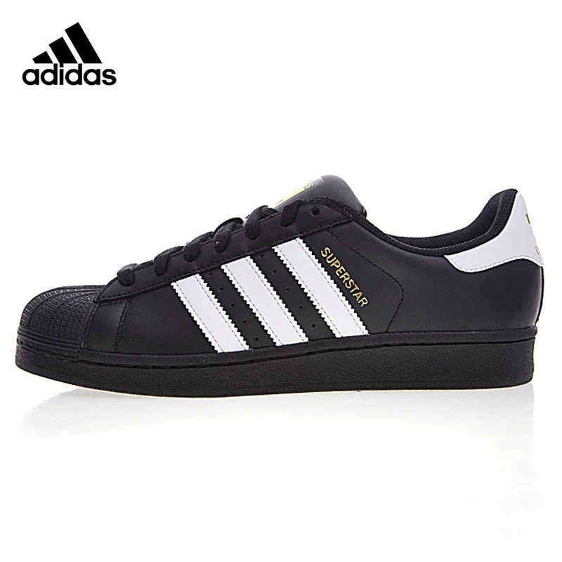 

Adidas Clover SUPERSTAR Gold Label Shell Head Men and Women Skateboarding Shoes ,Black ,Non-slip Wear Resistant EUR Size U