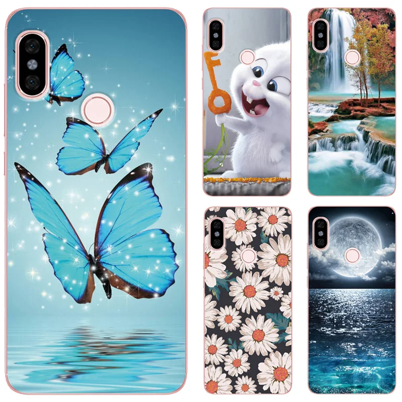 Case For Xiaomi Redmi Note 6 Pro 6.26&quot Cute Animal Scenery Printing Patterned Phone Back Cover |