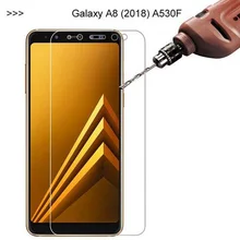 Film de protection en verre trempé 2.5D pour Samsung Galaxy A8 2018, couverture avant 9H, écran LCD pour A530F SM-A530F A530=