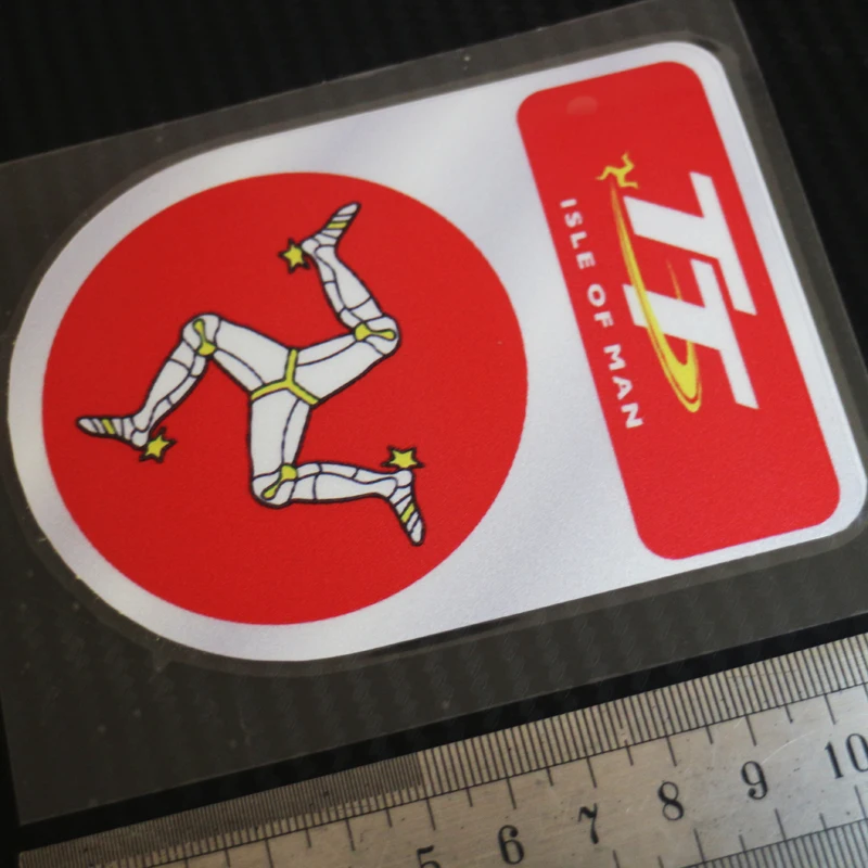 

1PCS moto car Styling Decals For TT Isle of Man helmet Reflective sticker