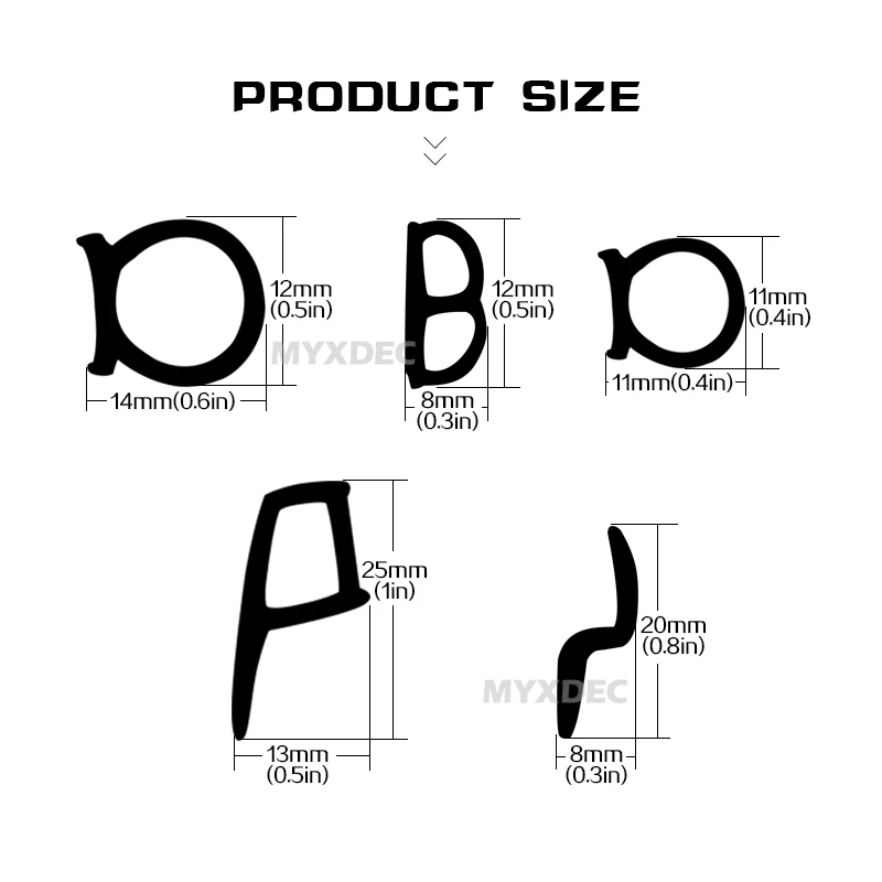 MYXDEC 4 м "P" "Z" "D" "B" тип автомобиля уплотнительная полоса Авто двери окна багажника уплотнение Пылезащитная звукоизоляция EPDM резиновые полосы стиль