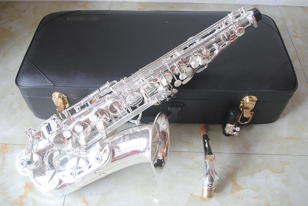 

High Quality Brand saxophone Alto YAS-82ZS Eb saxophone silver plate 82z Sax Alto top Musical instrument with case free shipping