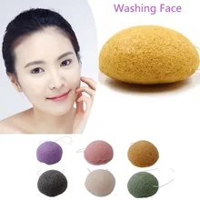 Для женщин Konjac Волокно Уход за кожей лица Макияж стирка Pad Тематические товары про рептилий и земноводных Губка слоеного Exfoliator Макияж инструмент 6 цветов