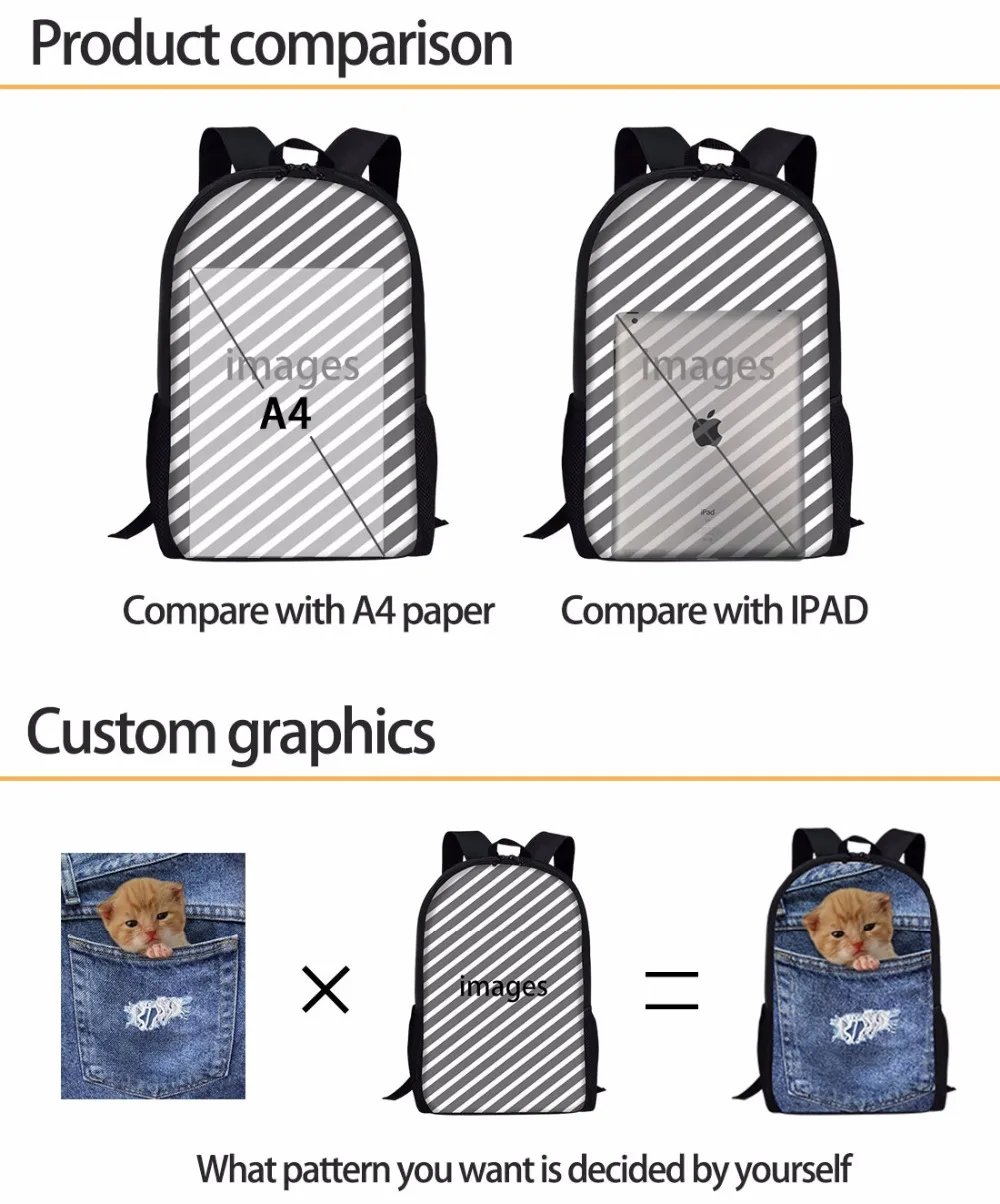 FORUDESIGNS/модные ручной печати животных школьные сумки для детей Для мальчиков и девочек с принтом милой Совы детей школьный Студент Книга