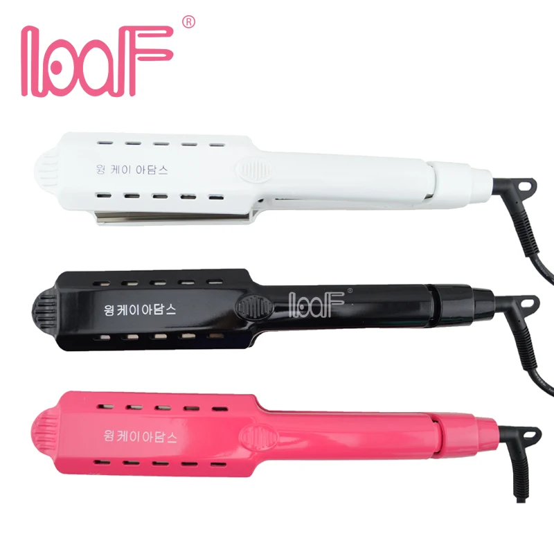 

LOOF Large 5 teeth Electronic Plate Titanium Hair Straightener Digital Iron Titanium Plate Flat Irons Straightening Style Tools