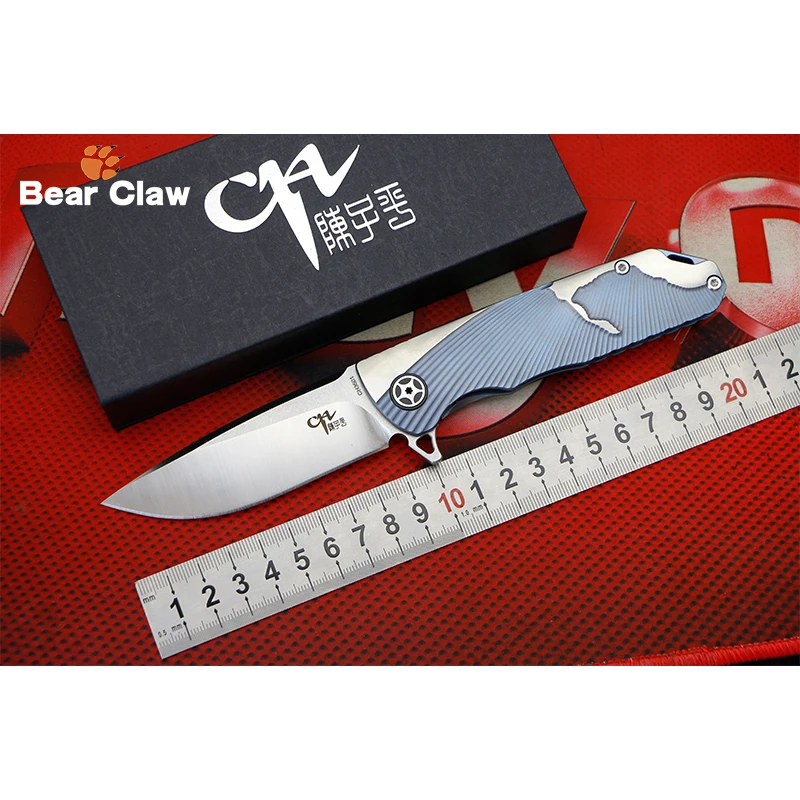 

CH3501 original design AUS-10 blade Titanium handle Flipper folding knife Outdoor camping hunting pocke knives EDC tool Survival