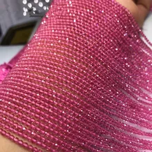 Свободные бусины вишневого красного цвета шпинель круглый граненый 2 мм 1" для изготовления ювелирных изделий DIY FPPJ бусины натуральный драгоценный камень