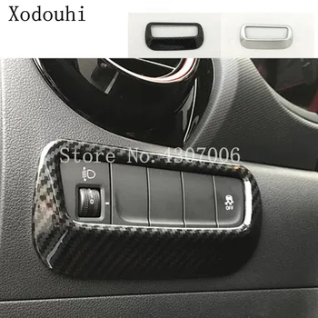 

Car Stick Carbon/ABS Front Head Fog Light Button Switch Trim Frame Lamp Part For Hyundai Kona Encino Kauai 2017 2018 2019 2020