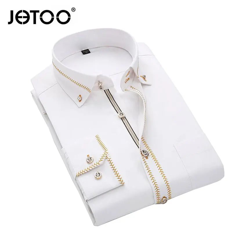 French Mens Shirts Long Sleeve Male Tuxedo Shirt Cotton Mens Dress Shirts Slim Fit White Black Wedding Shirt Men Chemise Homme