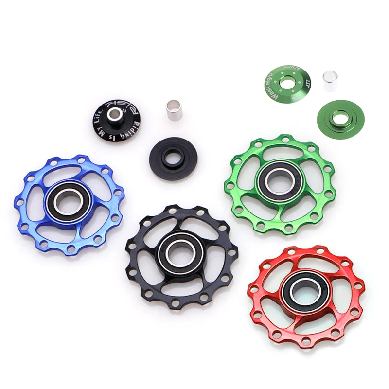 

11T Bike Aluminum MTB Alloy Bearing Jockey Wheel Rear Derailleur Pulleys 4 Colors Choice Y51D