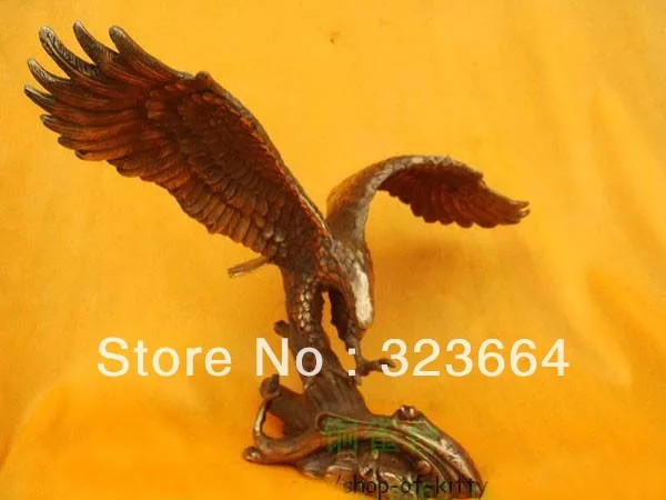 

Chinese Bronze Brass Statue EAGLE sculpture 8"High