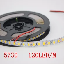 120 светодиодный s/m светодиодный светильник 12 В 5730 SMD белый теплый белый 1 м 2 м 3 м 4 м 5 м для потолочной прилавки шкаф светильник не водонепроницаемый
