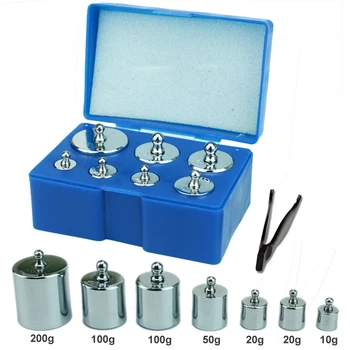 

7pcs/set Precision Calibration weight Set 200g 100g 50g 20g 10g Grams Test Jewelry For Home Scale Weights Tweezer Weighting Tool