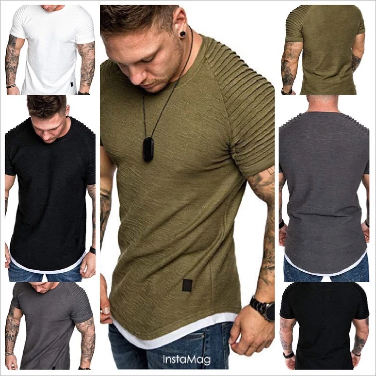 

Summer 2019 Newest Mens T-shirt Shark Shape Design Light, Soft, Breathable, Quick-drying, Skin-friendly -Fit US/Euro Size S~2XL