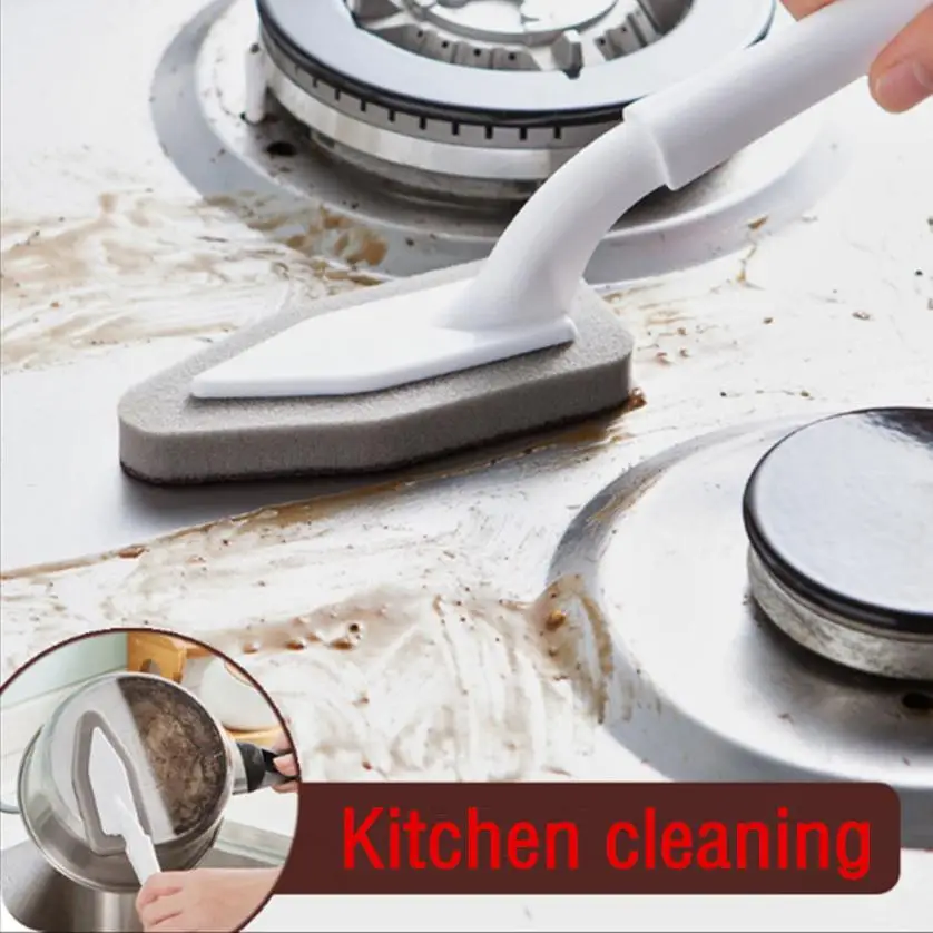 

2018 1PC Kitchen Cleaning Brush Dirt Remover Nano Emery Magic Clean Rub Pot Rust Focal Stains Sponge Removing Tool With Handle D