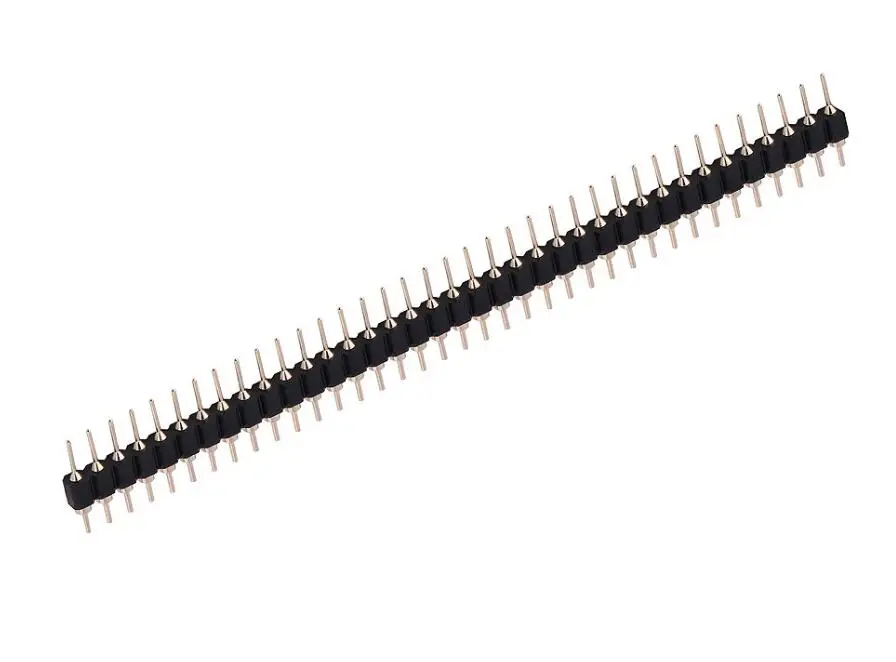 5 шт. 40 Pin коннектор круглая игла 1x40Pin Золотой штырь Однорядный штыревой разъем 2 54