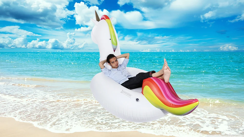 Надувной гигантский Tony Единорог воздушный диван надувные матрасы Плавающий надувной матрас плавательный бассейн игрушка-плот для пляжа дней