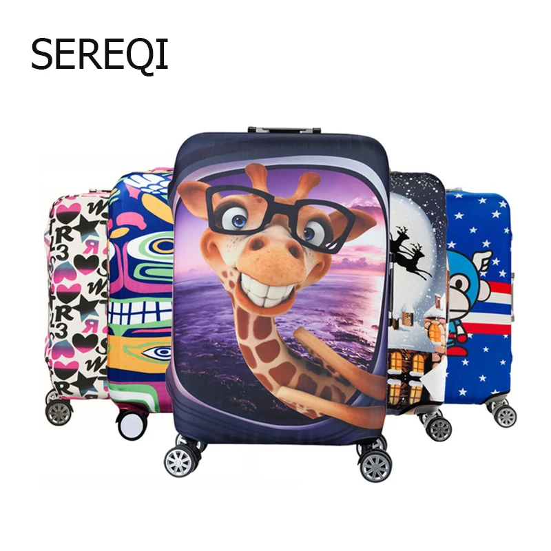 SEREQI2019 Новый эластичный чемодан чехол для 19-32 дюймов чемодан защита от пыли Защитный чехол для сумки дети мультфильм путешествия