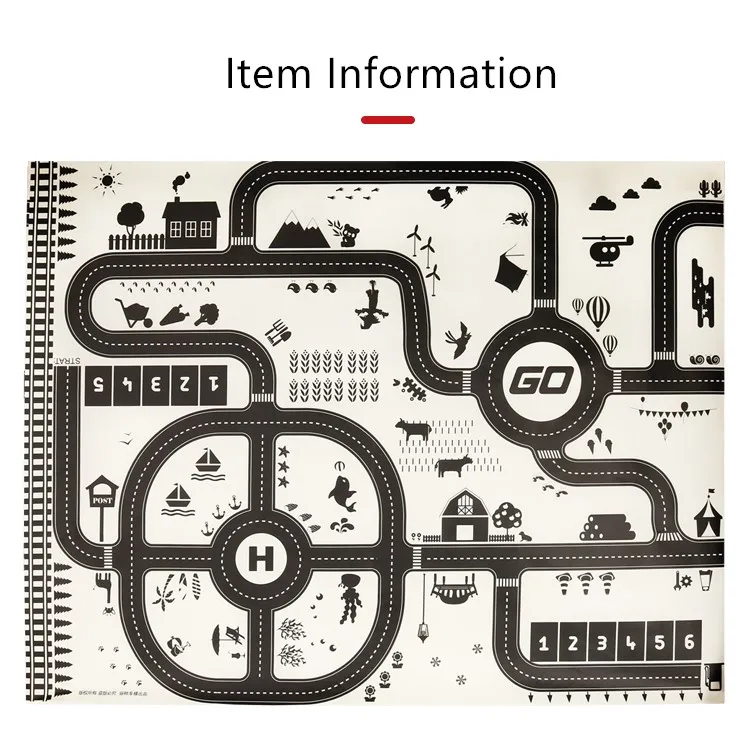 Североевропейская городская сцена, дорожный игровой коврик, карта автострады, игровой коврик, игровой ковер, игровой коврик с 18 дорожными игрушечные знаки