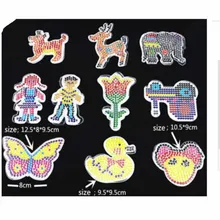 10 шт. наборное поле для пазлов узоры с цветной бумагой для 5 мм бусины Pegboards DIY дети ремесло пластиковый трафарет ребенок плавкий предохранитель игрушки