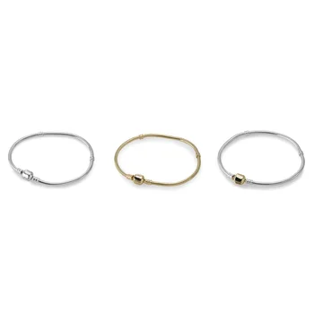 

3 Color 925 Sterling Silver Bracelets Charms Classic Bangles Bracelets For Women Party Wedding Jewelry