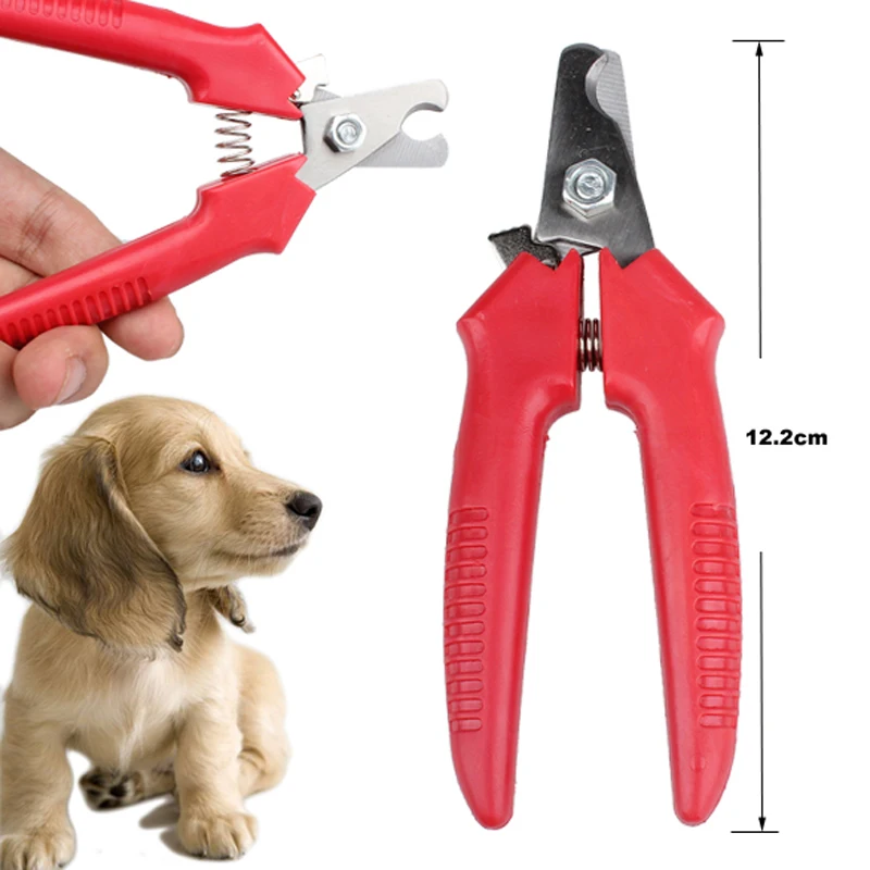 1 Pcs Red Brand New Cheap Pet Animal Dog Cat Nail Clippers Scissors pet