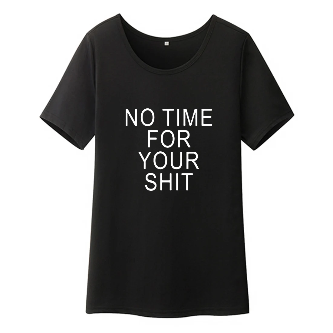 No Time for Your Shirt Funny T Women Top Letter Printed Short Sleeve O-neck Tee Femme Black White Ladies Tops | Женская одежда