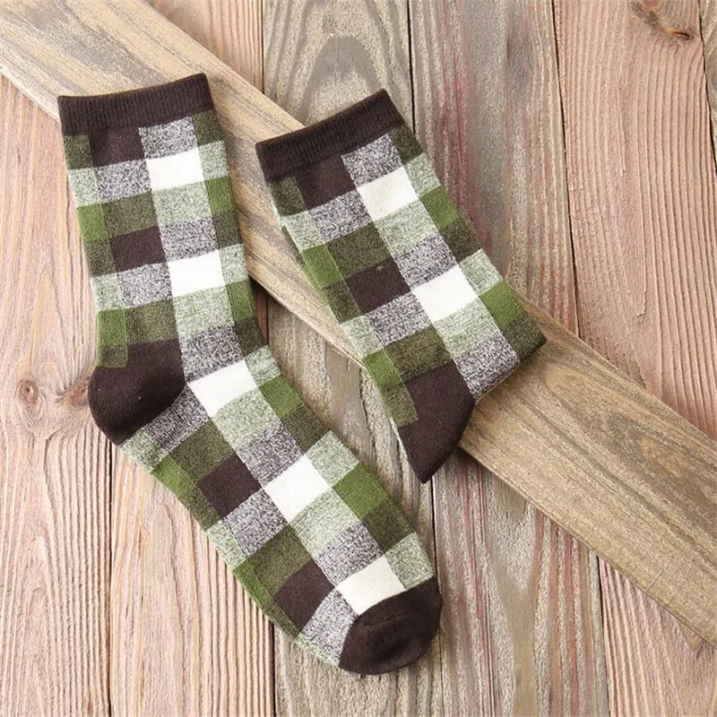 1 пара мужские хлопковые носки в клетку на осень/зиму|cotton men socks|fashion socksmens fashion socks |