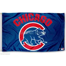 Chicago Cubs wordmark Flag 3×5 FT 150X90CM MLB Banner 100D Polyester Custom flag, free shipping