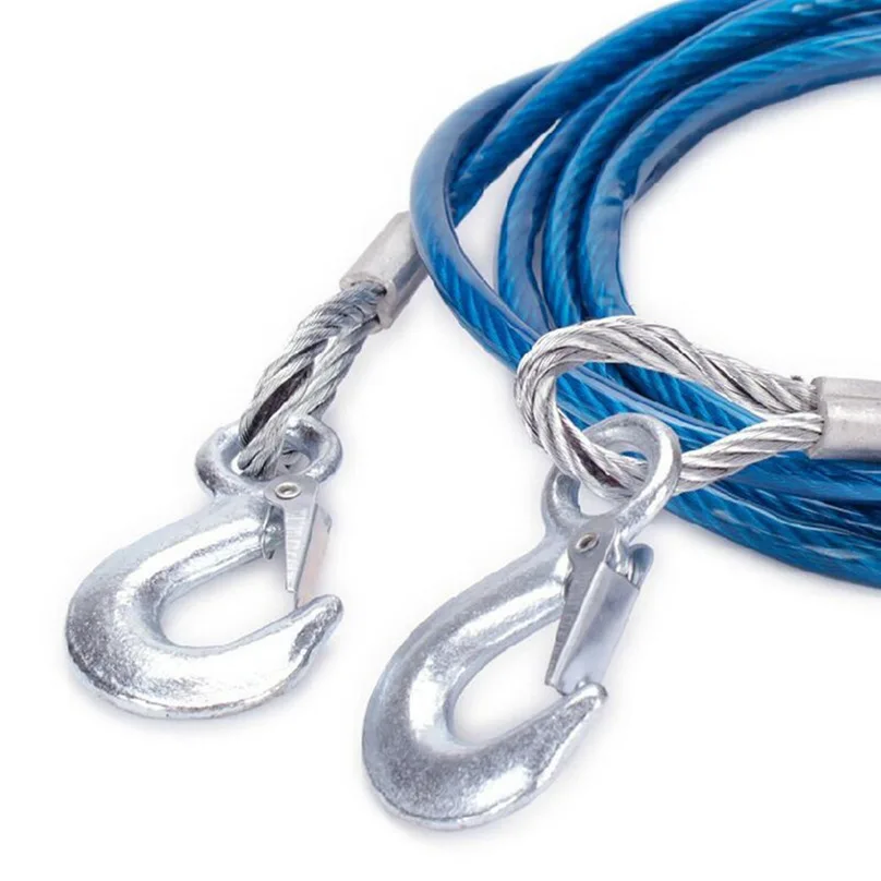 Ohanee سيارات الطوارئ مقطورة سيارة مقطورة حبل أسلاك الفولاذ حبل عالية الجودة سحب حبل