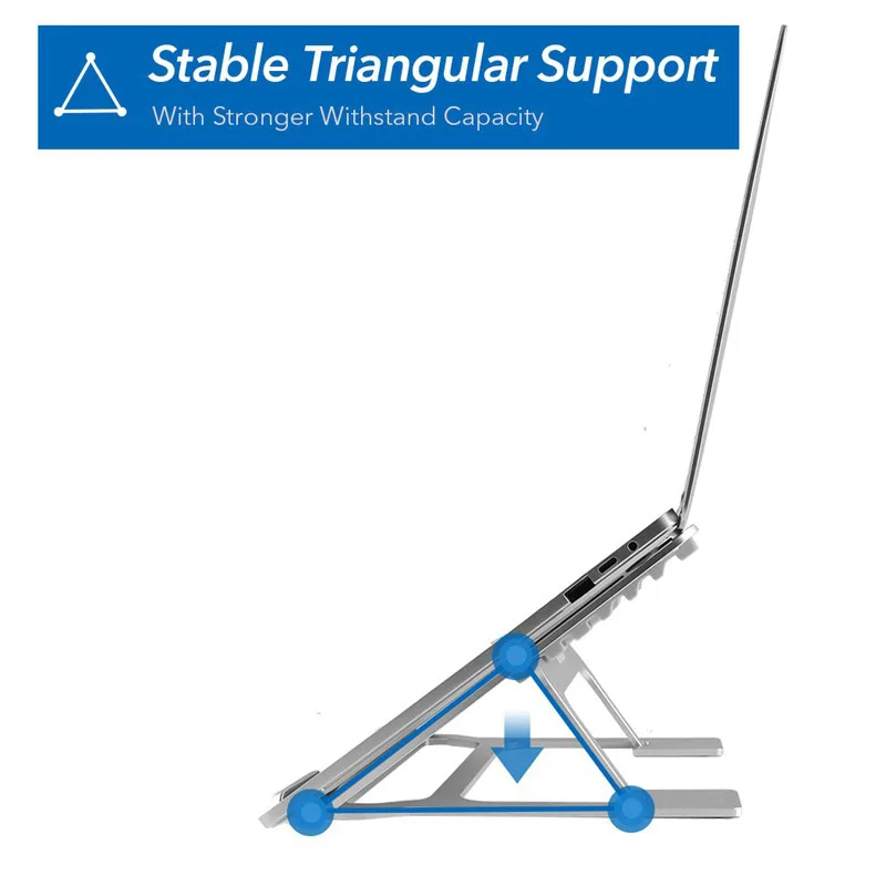 Универсальная Алюминиевая Подставка для ноутбука, складной регулируемый держатель для ноутбука, планшета JLRL88