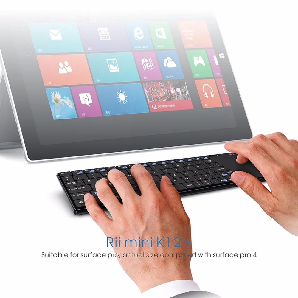

Rii i12+ Multifunctional Wireless 2.4G Keyboard With Touchpad Multi-finger Function Combo Ultra Slim Keyboards For TV BOX PC