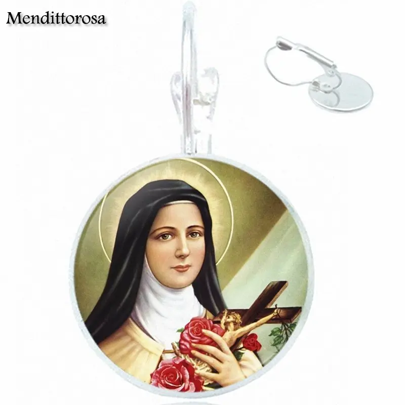 Женские вечерние серьги подвески St Therese бронзовые/Серебристые/золотистые