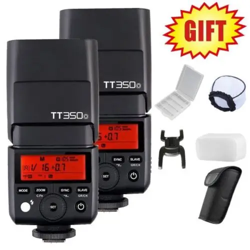 

2PCS Godox TT350O TT350 2.4G TTL 1 / 8000s HSS GN36 Flash Speedlite for Olympus / Panasonic / Lumix Mirrorless Camera