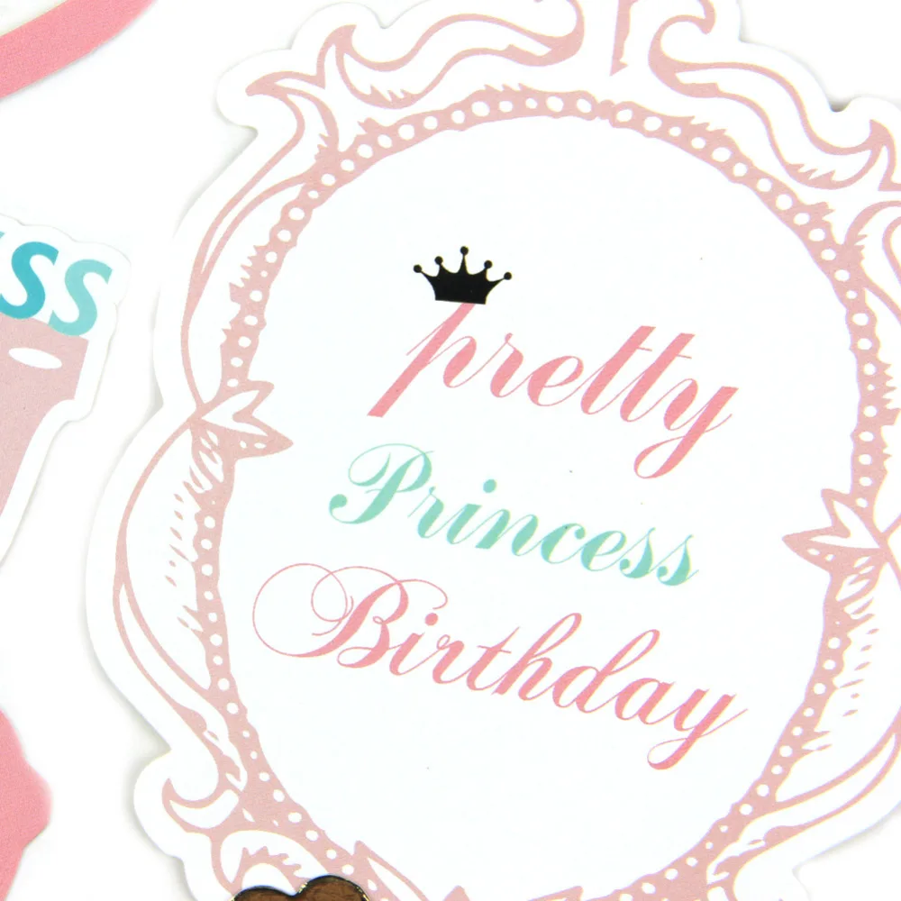 20 шт. розовый принцесса день рождения фото стенд реквизиты фотосессии стенд реквизит на палочке для празднования первого дня рождения для предродовой вечеринки