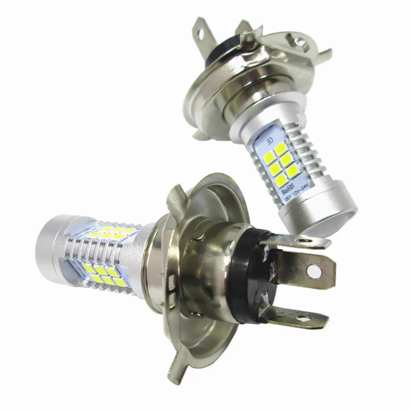 2 шт. H4 21W 2835 21 SMD 900LM 6000K супер яркий Автомобильный светодиодный противотуманный светильник s с линзой Автомобильный задний светильник Противотуманные фары светильник для вождения s Белый 12 В постоянного тока