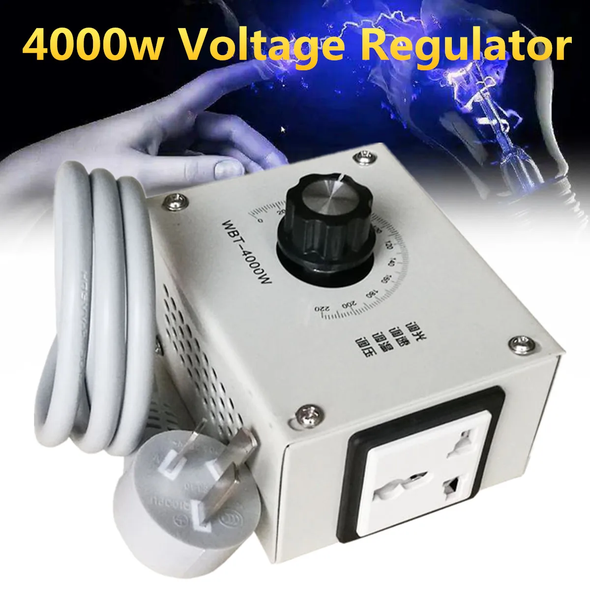 

Motor Drehzahlregler Licht 220V 4000W AC Strom Spannungsregler Dimmer Thermostat Two-way Chip Adjust Practical Convenient