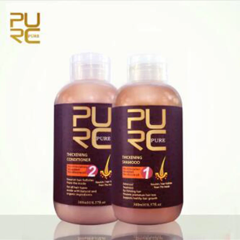 PURC hair shampoo and conditioner for hair growth and hair loss set with argan oil prevents premature thinning hair PURC hair shampoo and conditioner for hair growth and hair loss set with argan oil prevents premature thinning hair