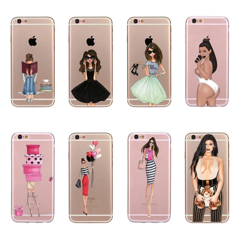 Чехол для телефона Kardashian Kimoji iPhone SE 5 5S красивые девушки красивый парень мягкий TPU