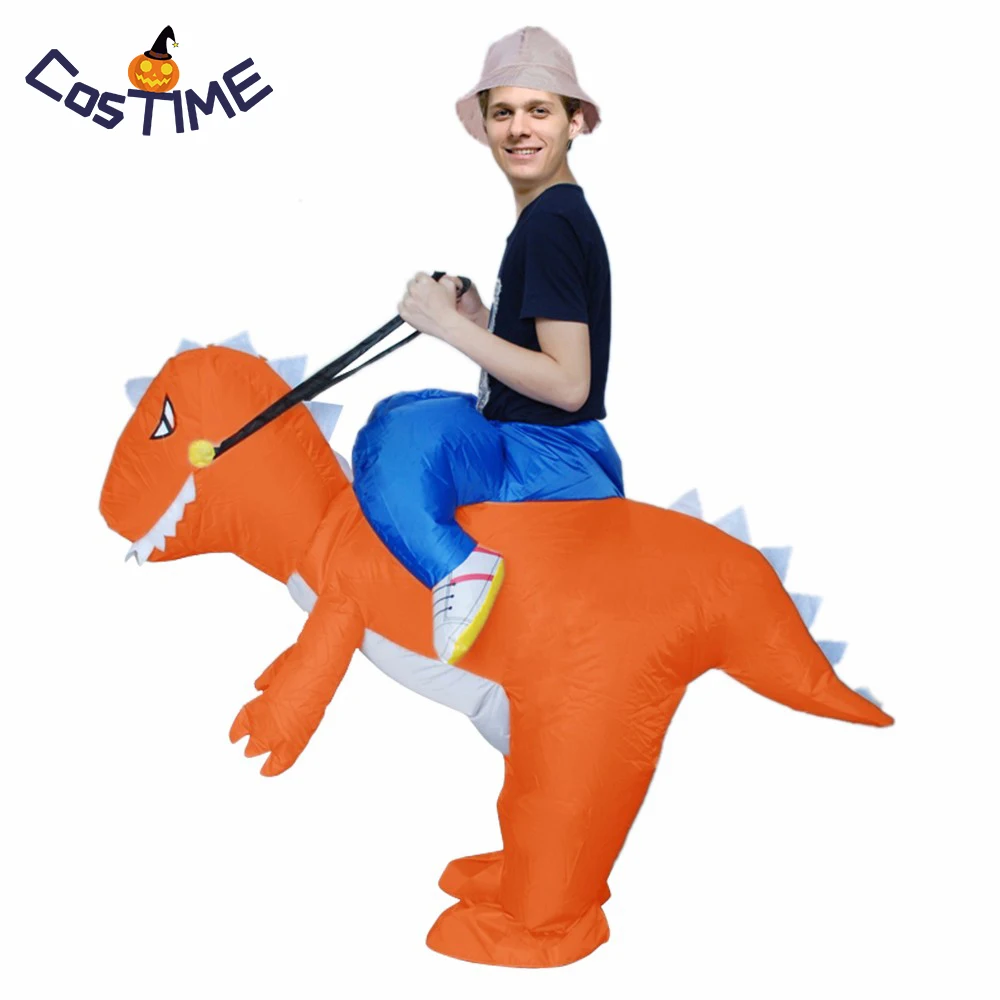 Adult Inflatable Dinosaur Costume Blow Up Dragon Fancy Dress Ride on