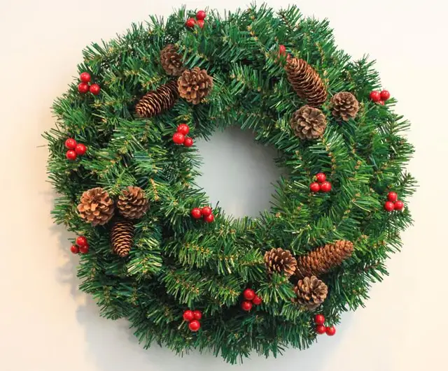 Christmas Wreath Pine Cones Decorated Wreaths Rattan Door Christmas Wreath Pine Cones Decorated Wreaths Rattan Door Hanging Decorations