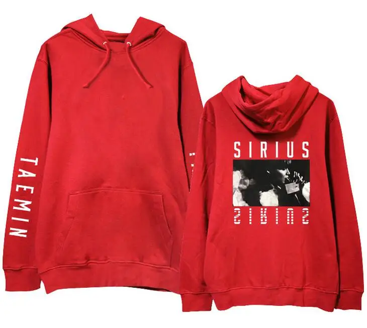 

Autumn winter shinee tamin solo concert same printing pullover loose hoodie kpop unisex fleece/thin 5 colors sweatshirt